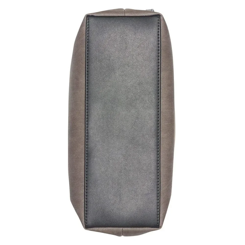 Calvin Klein Women's Elaine Hobo Large Shoulder Bag Grey Combo/Silver Small Size